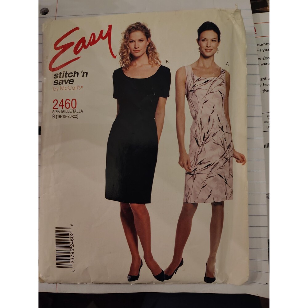 MvCalls pattern 2460 Easy Stitch-n-Save Dress 2 styles 4 sizes FF